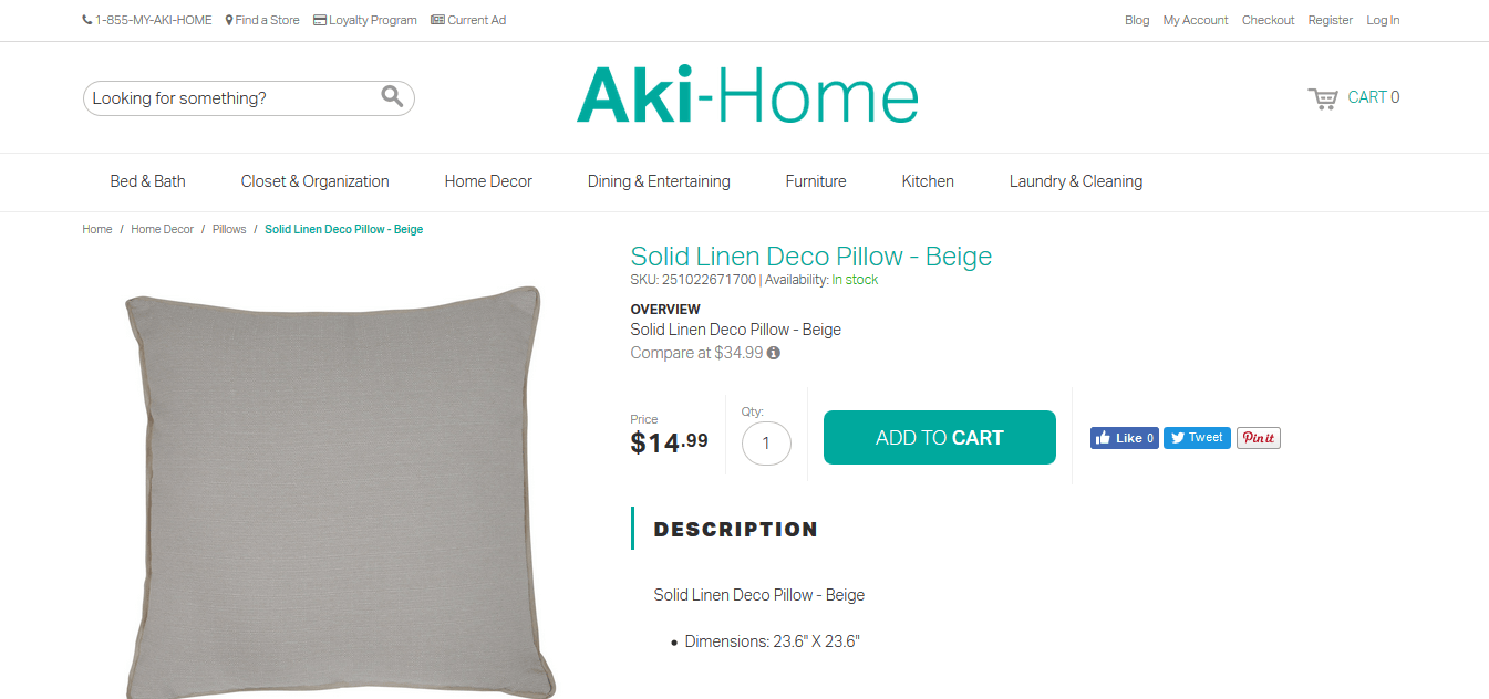 Aki Home Solid Linen